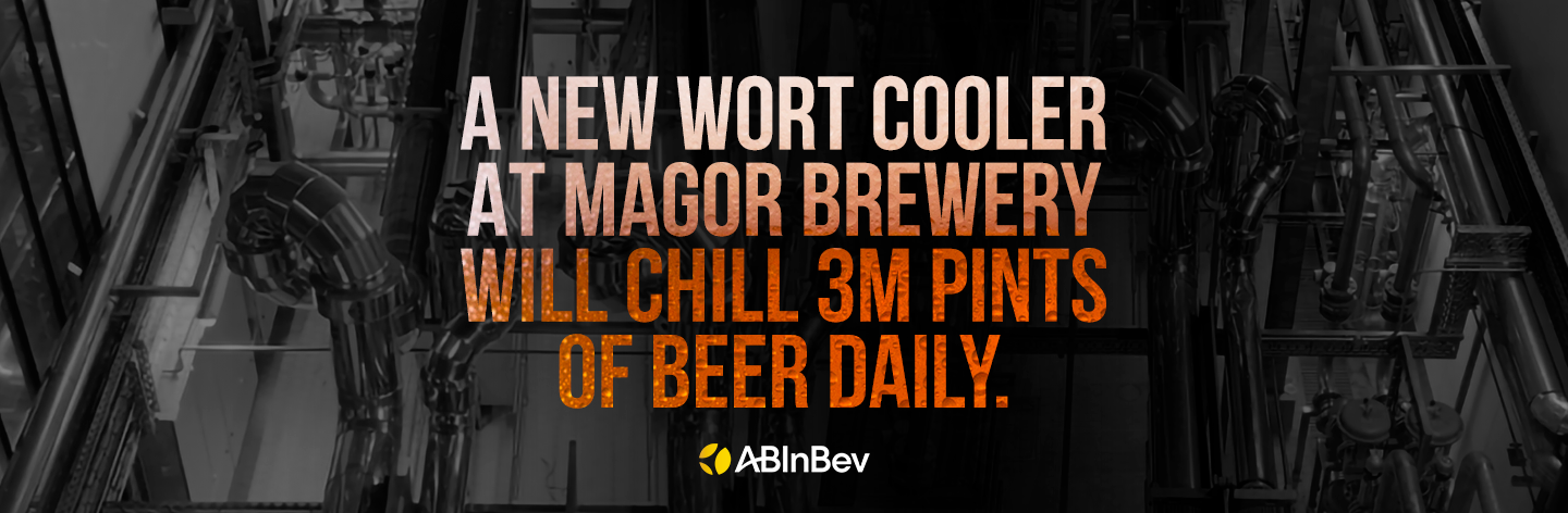 The world’s largest brewer is home to the world’s largest wort cooler
